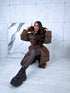 Ziemas virsjaka ar jostu "CLASSIC" - CHOCO PRE-ORDER